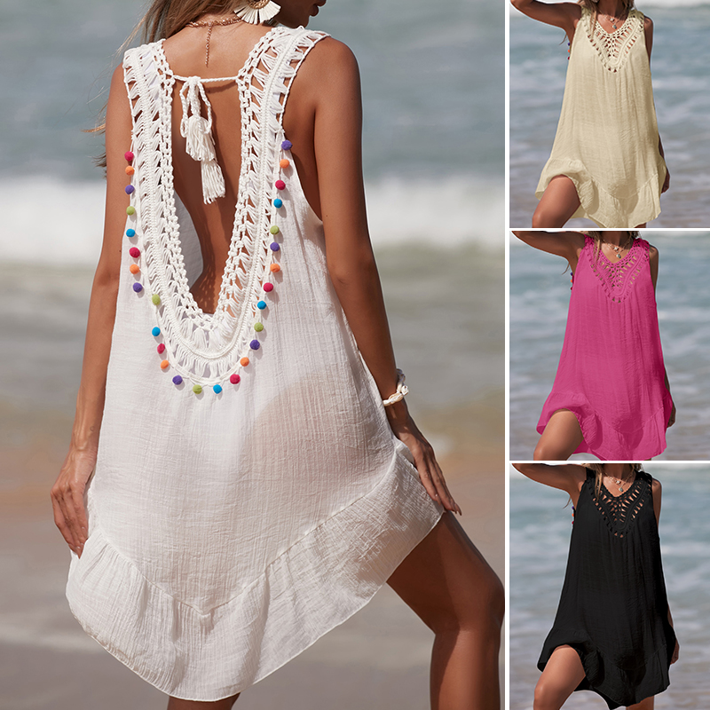 Summer Clothing Colors - Women V-Neck Backless Hollow Out Short