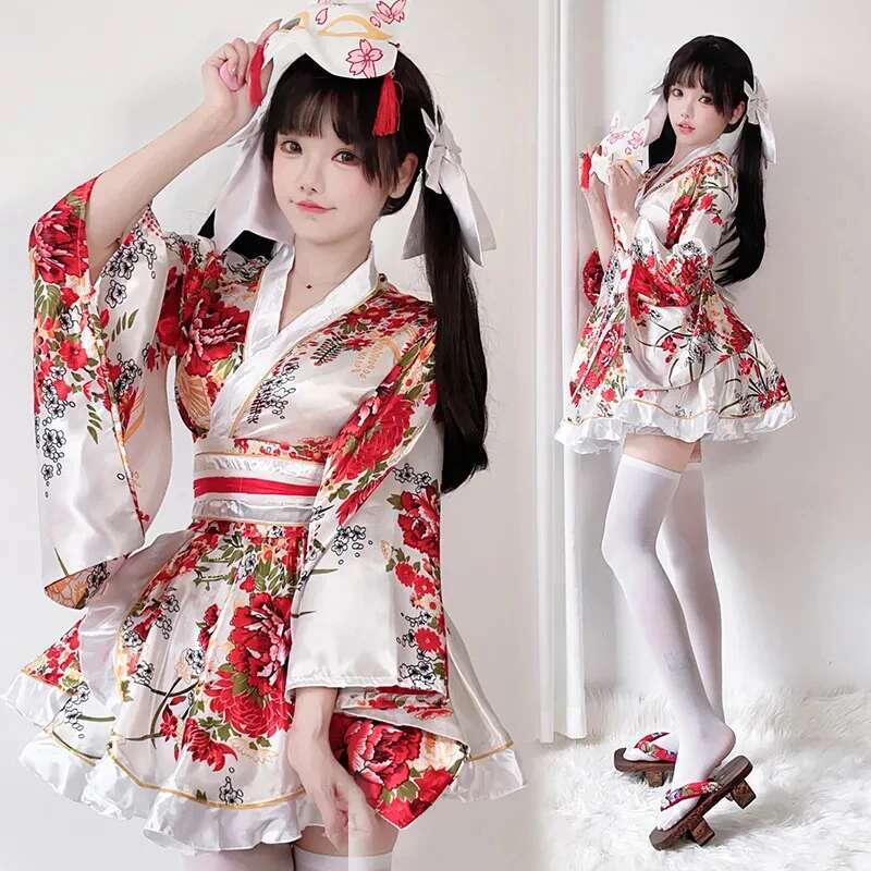Summer Alt Clothing - Japanese Modified Kimono Dress For Women