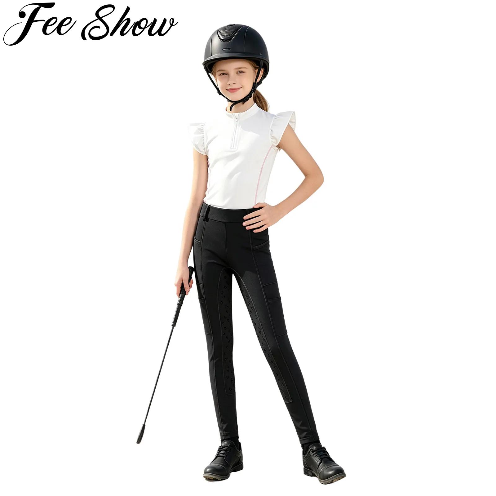 Summer Equestrian Clothing - Kids Girls Horse Riding Sports Outfits