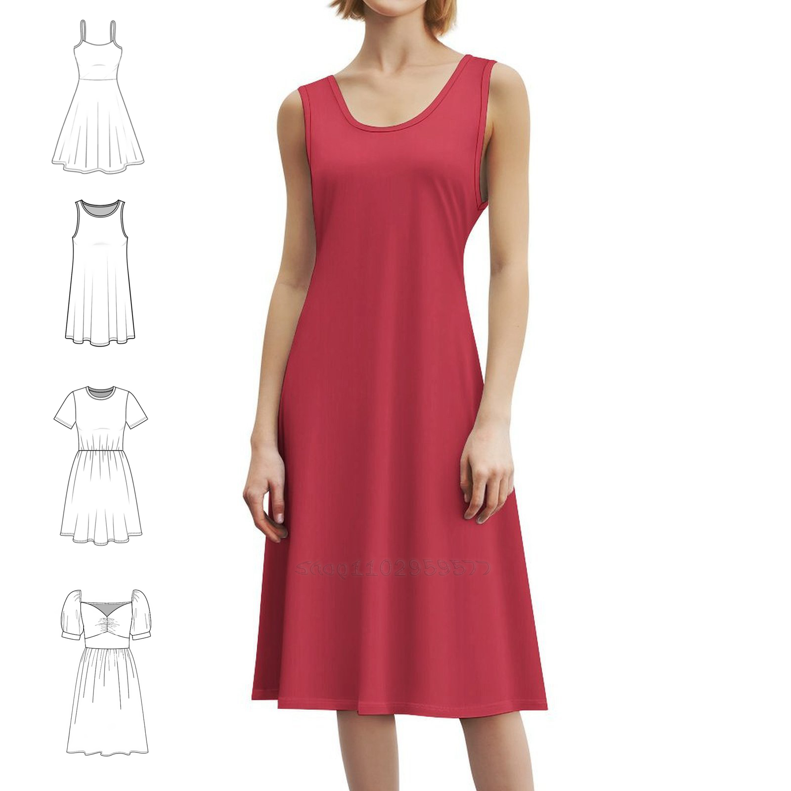 Paprika Floral Smock Dress For - Summer Clothing Colors review and price