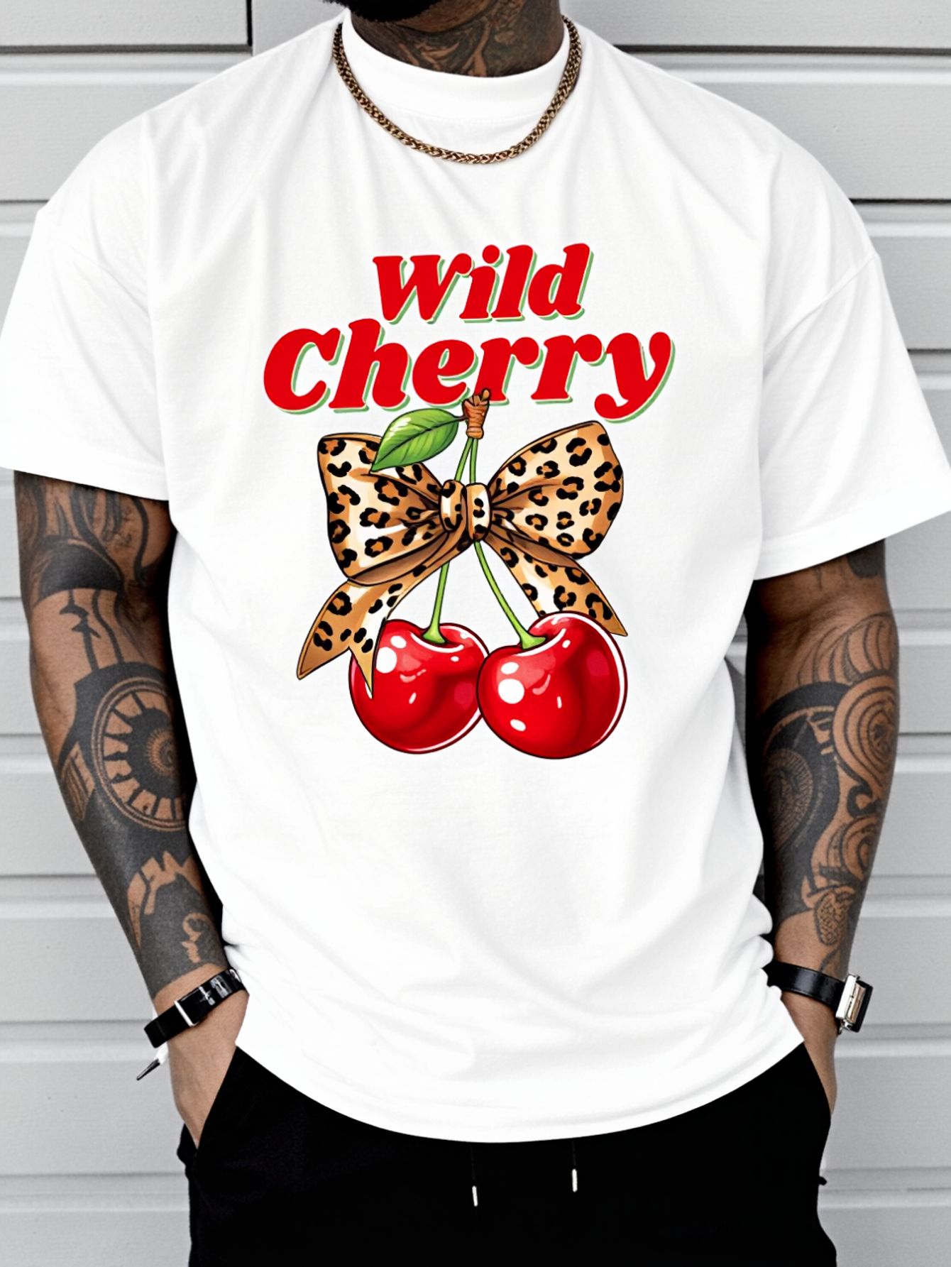 Cherry Lover Leopard Coquette  - Summer Vibes Clothing Men review and price