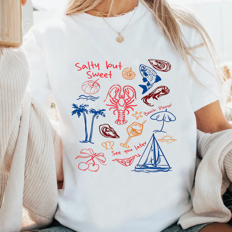 Salty But Sweet T Shirt Men Wo - Summer Vibes Clothing Men review and price