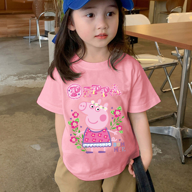 Peppas Pig Series T-shirt Shor - Summer Clothing Gifts review and price