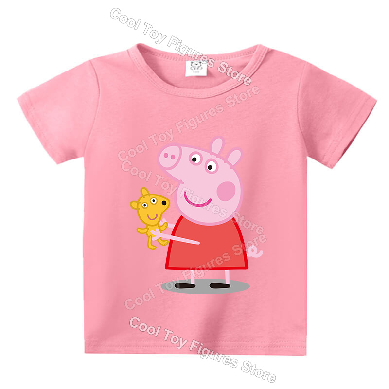 Peppas Pig Series T-shirt Shor - Summer Clothing Gifts review and price