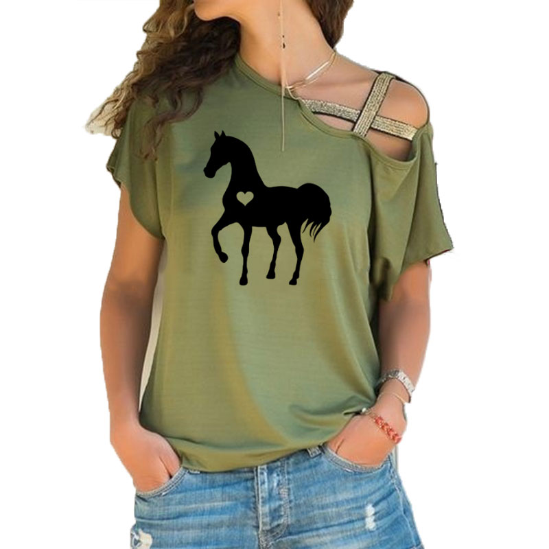 Summer New Heart horse tshirt  - Summer Equestrian Clothing review and price