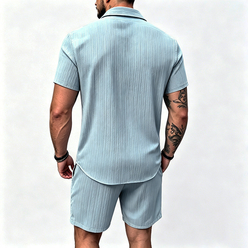 2026 New Men Vertical Wrinkle  - Summer Clothing Trends review and price