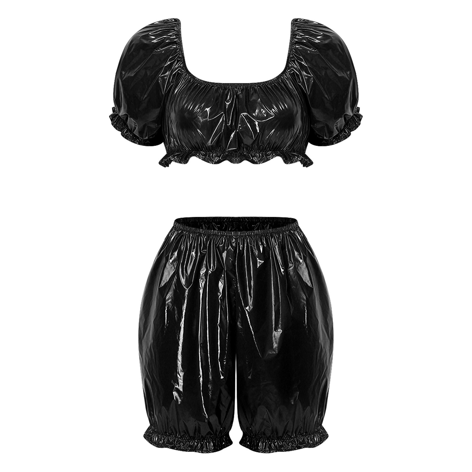 Womens Wet Look PU Leather Clu - Summer Clothing For Petite Women review and price